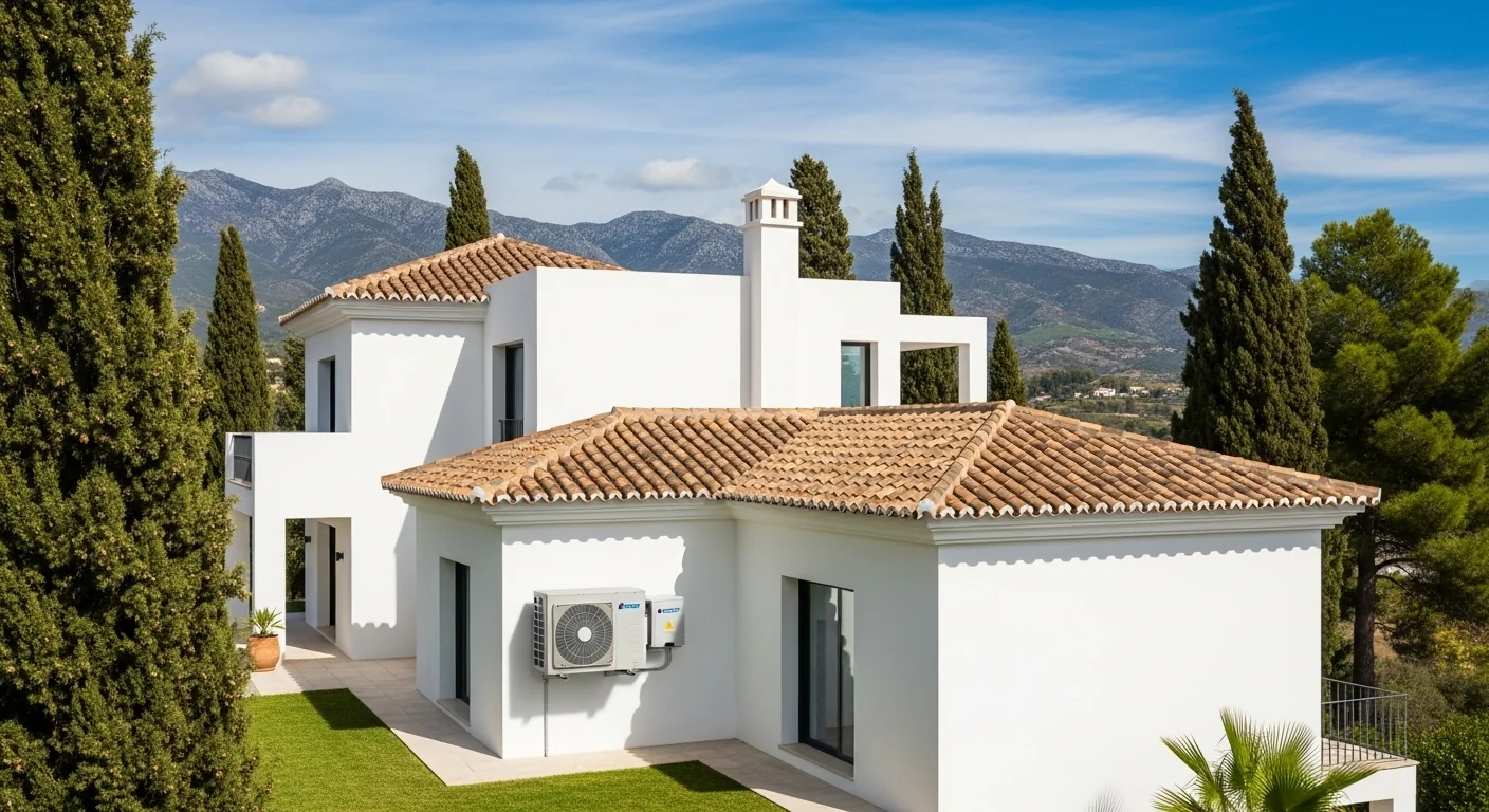 Modern air conditioning installation in Fuengirola coastal property